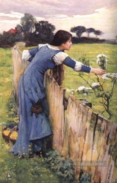 John William Waterhouse œuvres - La cueilleuse de fleurs JW femme grecque John William Waterhouse